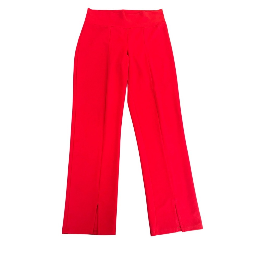 VKY & CO Red High Waisted Split Hem Seam Detail Pull On Pants XL (1180)